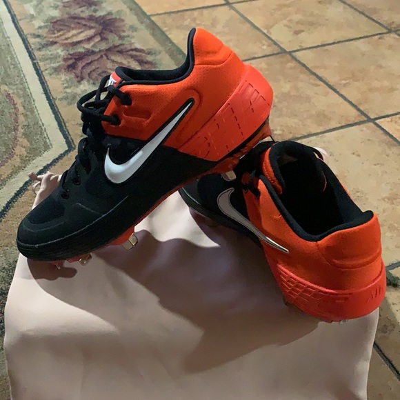 Nike Alpha Elite 2 Pro Baseball Cleat Orange/Black - Picture 6 of 12